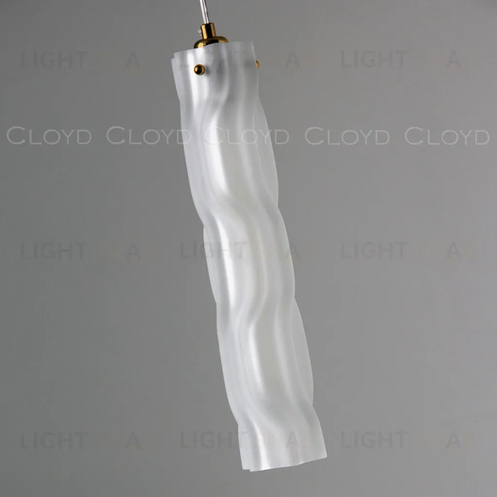  Подвесной светильник Cloyd ICEBERG-A P1 / Ø8 см - латунь - белое матовое стекло (арт.11643)  11643