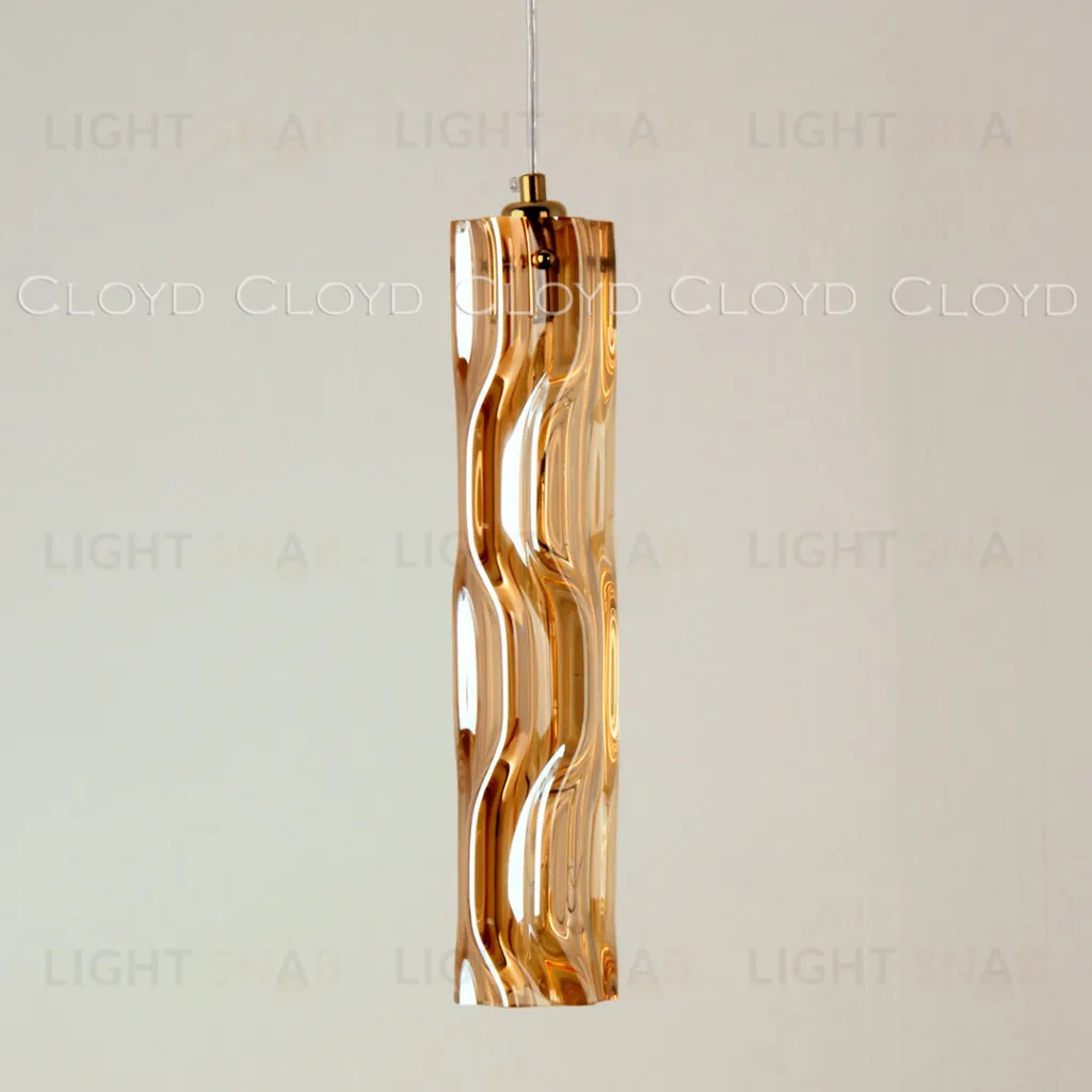  Подвесной светильник Cloyd ICEBERG-A P1 / Ø8 см - латунь - янтарное стекло (арт.11642)  11642