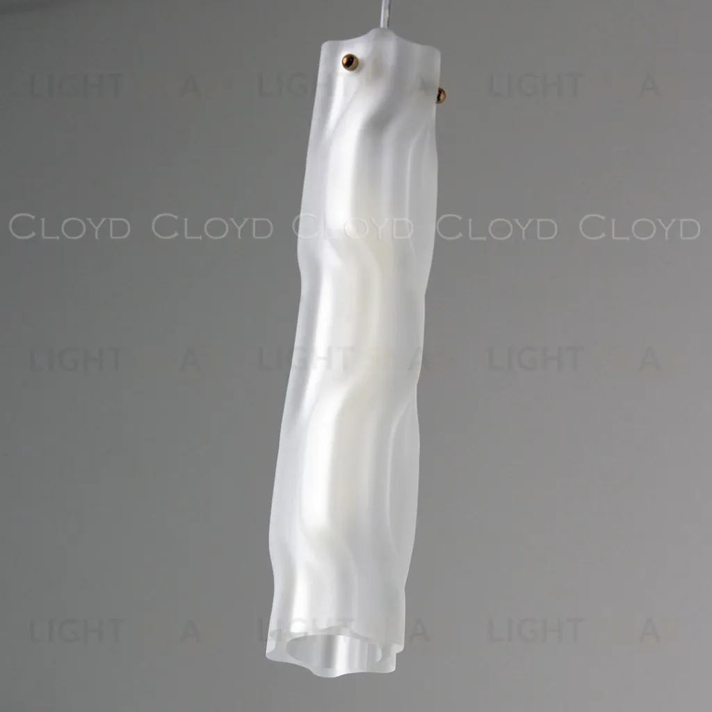  Подвесной светильник Cloyd ICEBERG-A P1 / Ø8 см - латунь - белое матовое стекло (арт.11643)  11643