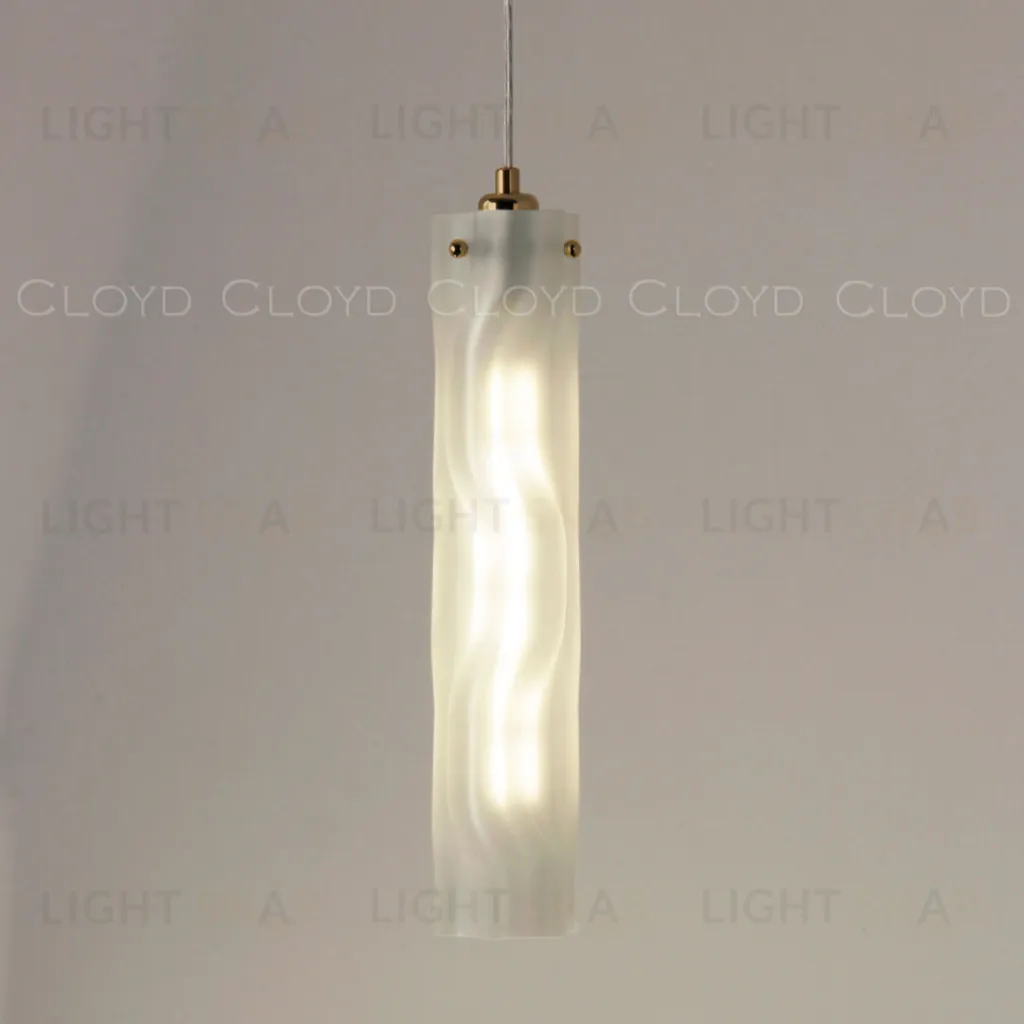  Подвесной светильник Cloyd ICEBERG-A P1 / Ø8 см - латунь - белое матовое стекло (арт.11643)  11643
