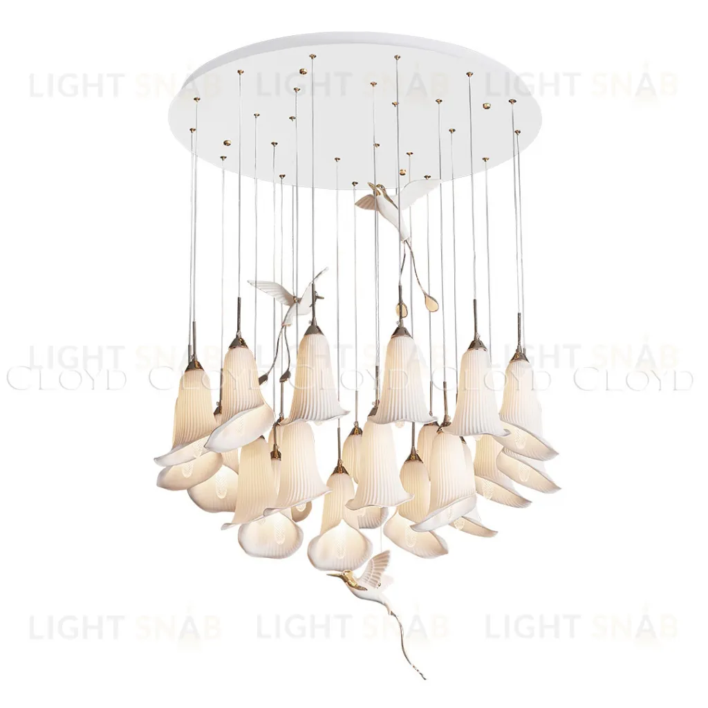  Люстра Cloyd OSANNA C21 / Ø80 см - керамика - белый (арт.11890)  11890