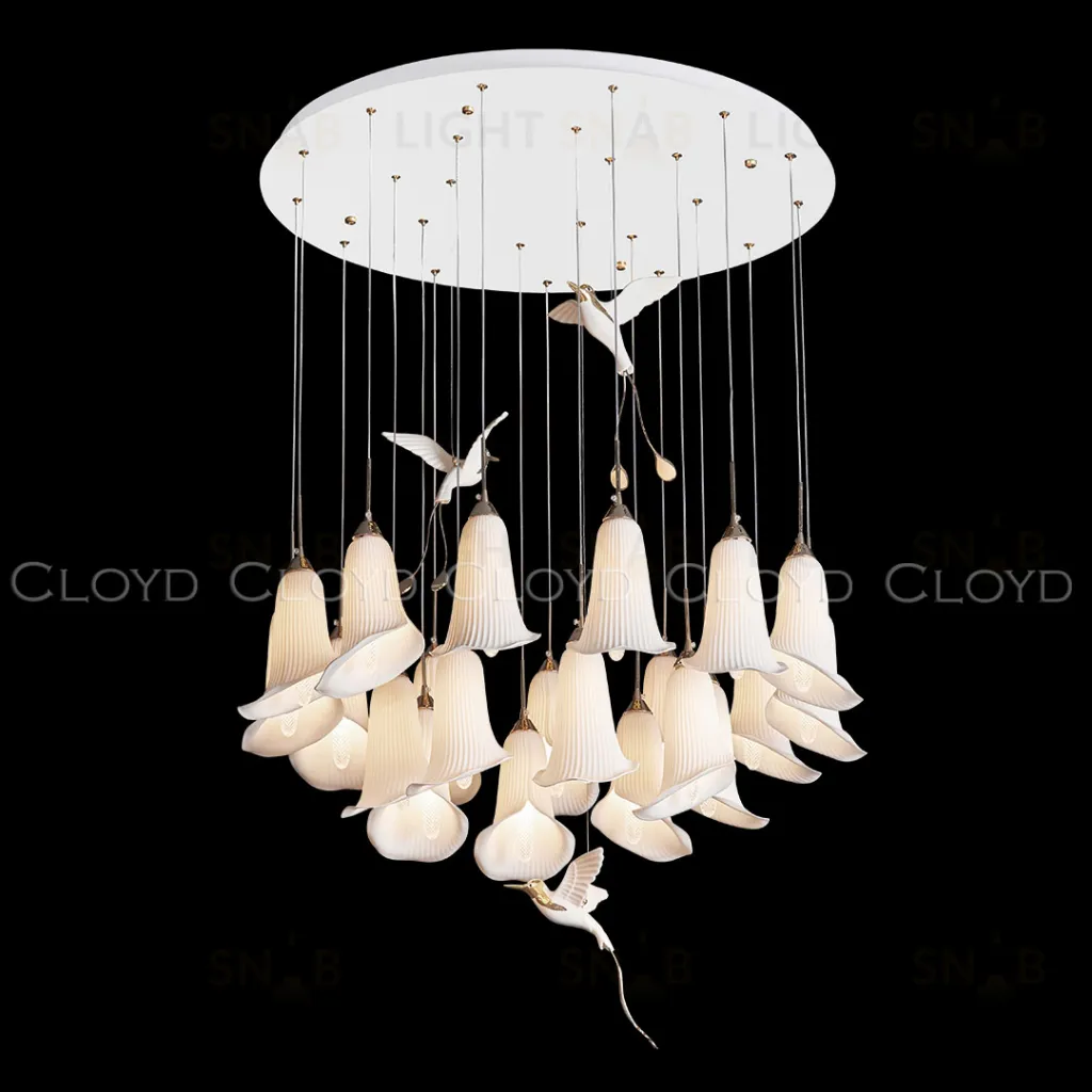  Люстра Cloyd OSANNA C21 / Ø80 см - керамика - белый (арт.11890)  11890