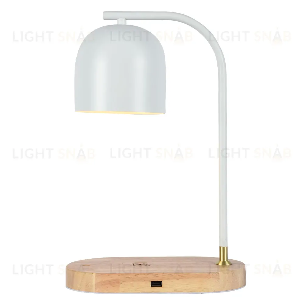 Настольная лампа белая E27 беспроводная зарядка 37см Zortes DESKLIGHT ZRS.1066.02 ZRS.1066.02