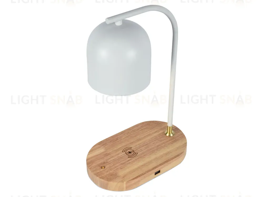 Настольная лампа белая E27 беспроводная зарядка 37см Zortes DESKLIGHT ZRS.1066.02 ZRS.1066.02