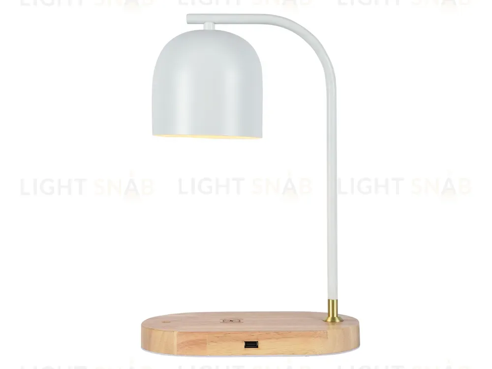 Настольная лампа белая E27 беспроводная зарядка 37см Zortes DESKLIGHT ZRS.1066.02 ZRS.1066.02