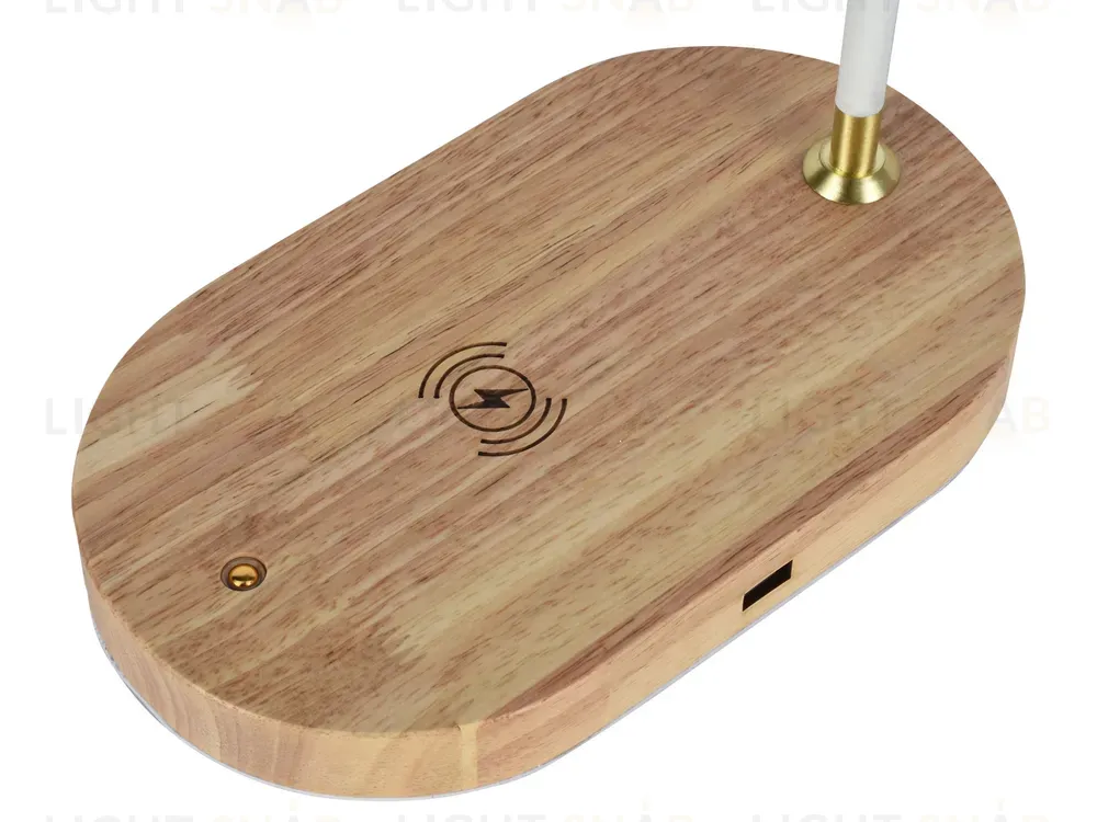Настольная лампа белая E27 беспроводная зарядка 37см Zortes DESKLIGHT ZRS.1066.02 ZRS.1066.02