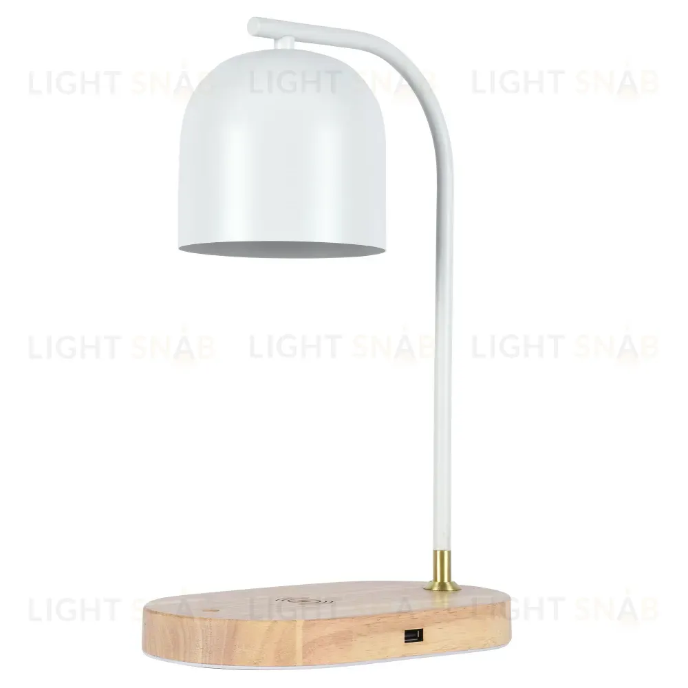 Настольная лампа белая E27 беспроводная зарядка 37см Zortes DESKLIGHT ZRS.1066.02 ZRS.1066.02