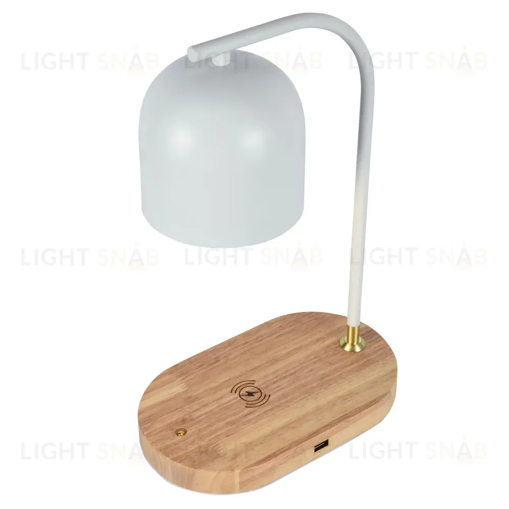 Настольная лампа белая E27 беспроводная зарядка 37см Zortes DESKLIGHT ZRS.1066.02 ZRS.1066.02