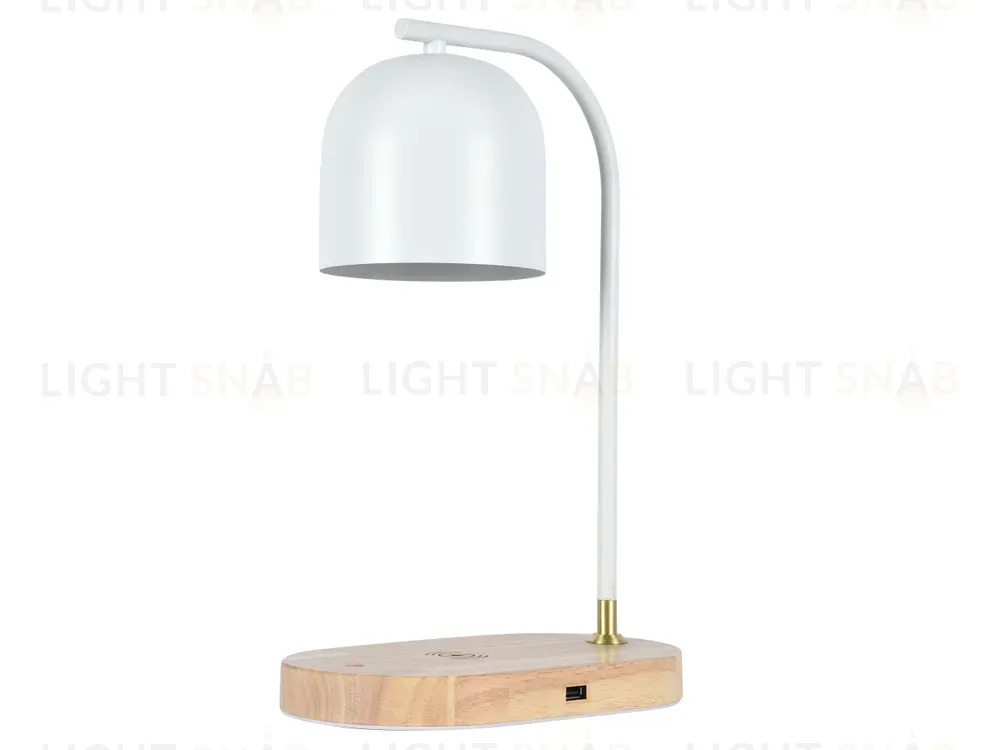 Настольная лампа белая E27 беспроводная зарядка 37см Zortes DESKLIGHT ZRS.1066.02 ZRS.1066.02