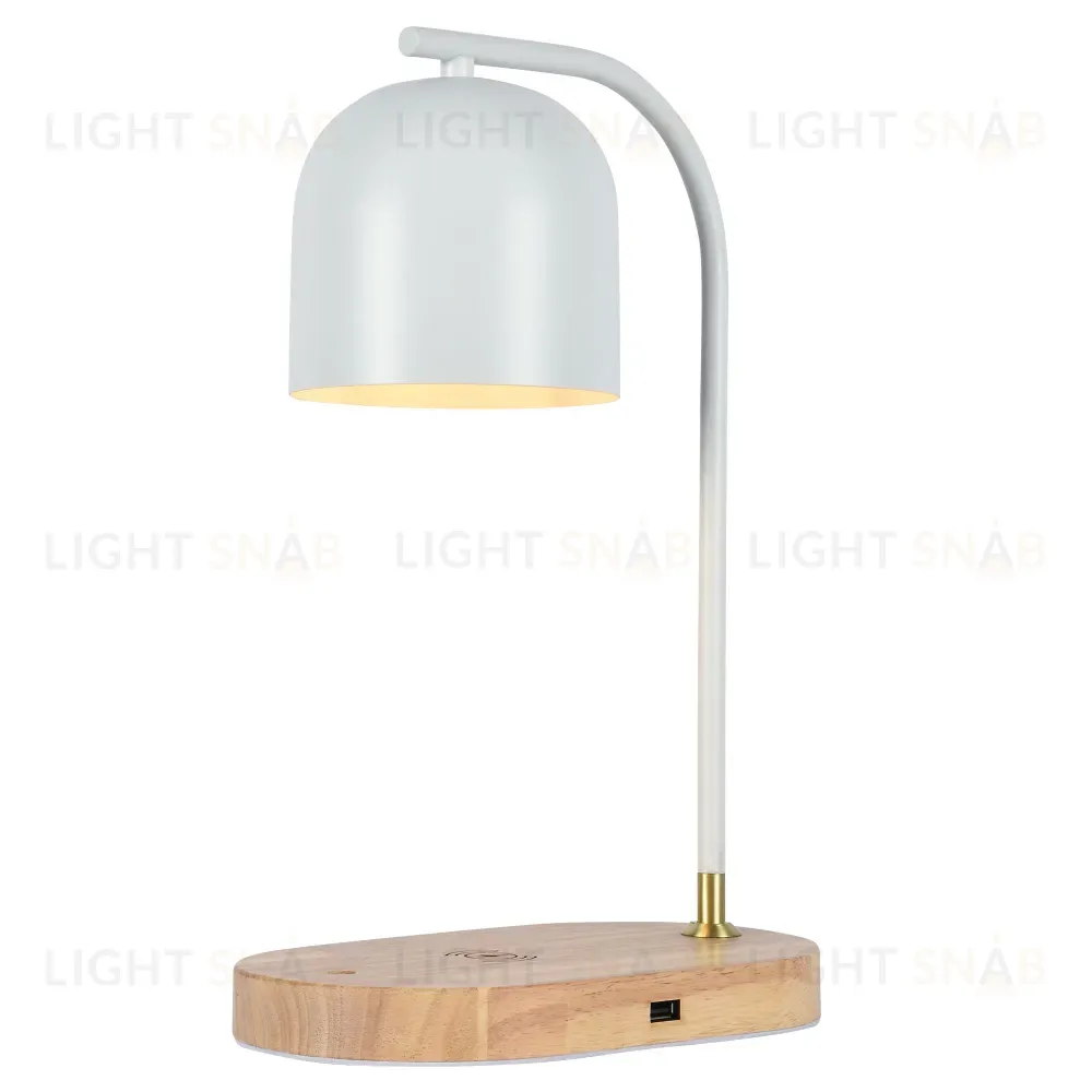 Настольная лампа белая E27 беспроводная зарядка 37см Zortes DESKLIGHT ZRS.1066.02 ZRS.1066.02
