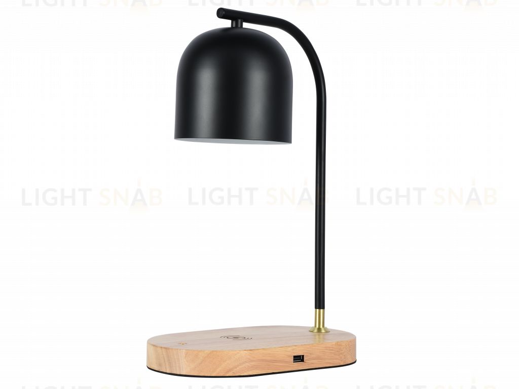 Настольная лампа черня E27 беспроводная зарядка 37см Zortes DESKLIGHT ZRS.1066.01 ZRS.1066.01