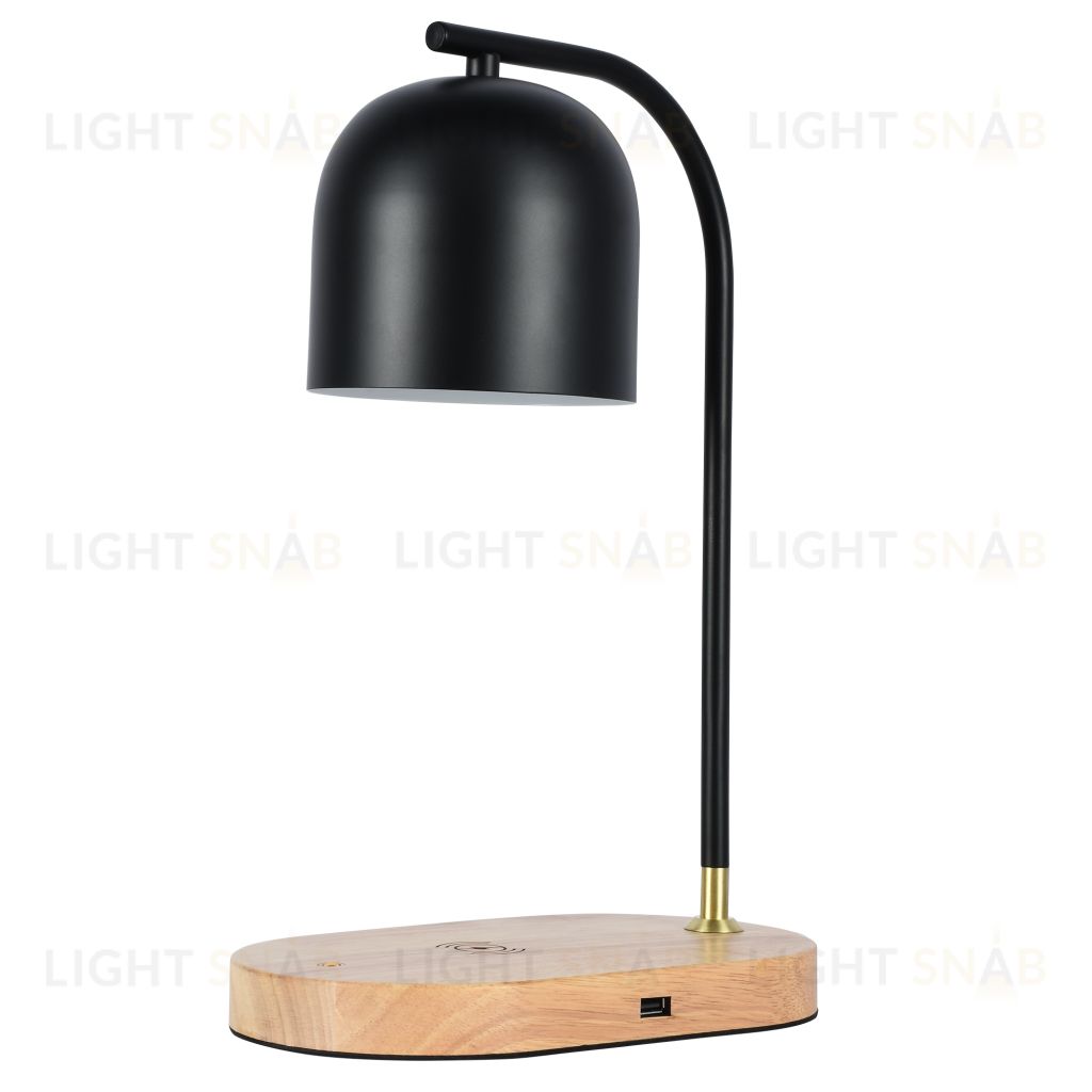 Настольная лампа черня E27 беспроводная зарядка 37см Zortes DESKLIGHT ZRS.1066.01 ZRS.1066.01