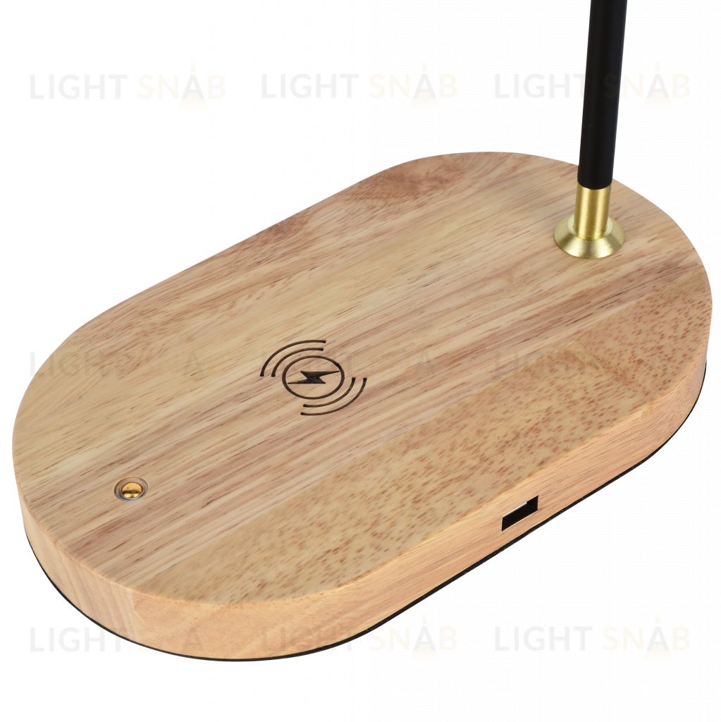Настольная лампа черня E27 беспроводная зарядка 37см Zortes DESKLIGHT ZRS.1066.01 ZRS.1066.01