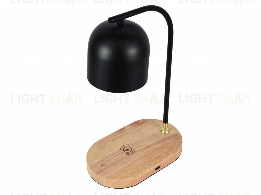 Настольная лампа черня E27 беспроводная зарядка 37см Zortes DESKLIGHT ZRS.1066.01 ZRS.1066.01
