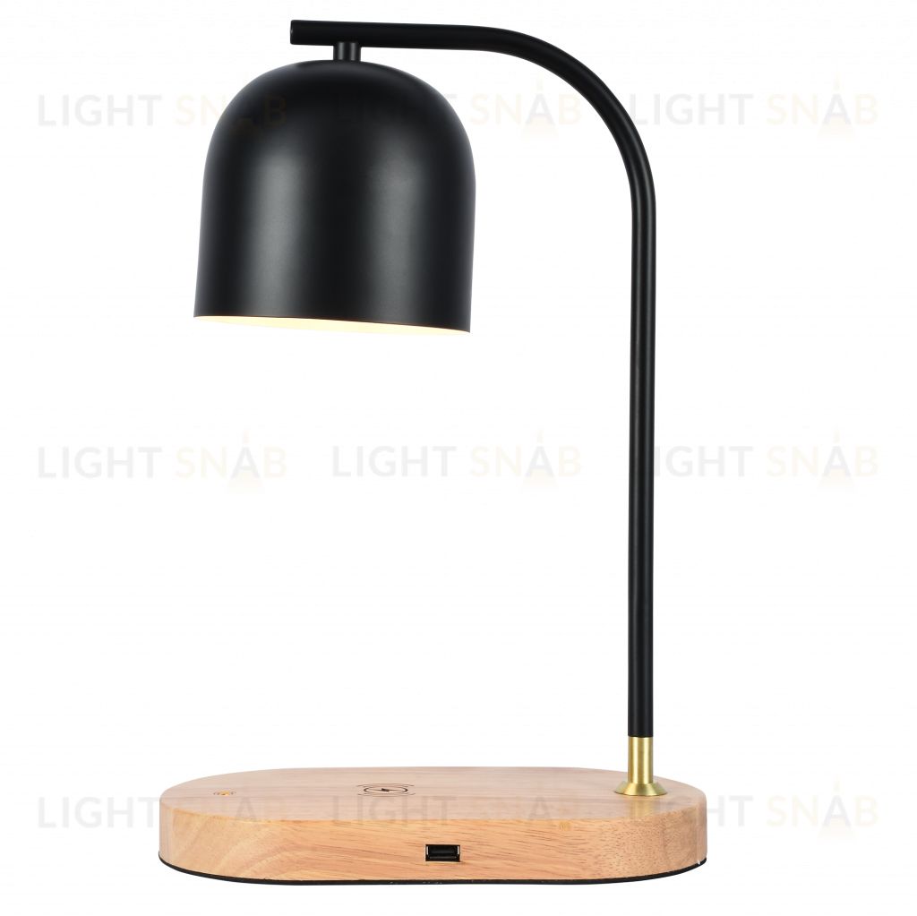Настольная лампа черня E27 беспроводная зарядка 37см Zortes DESKLIGHT ZRS.1066.01 ZRS.1066.01