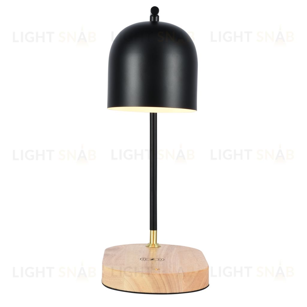 Настольная лампа черня E27 беспроводная зарядка 37см Zortes DESKLIGHT ZRS.1066.01 ZRS.1066.01