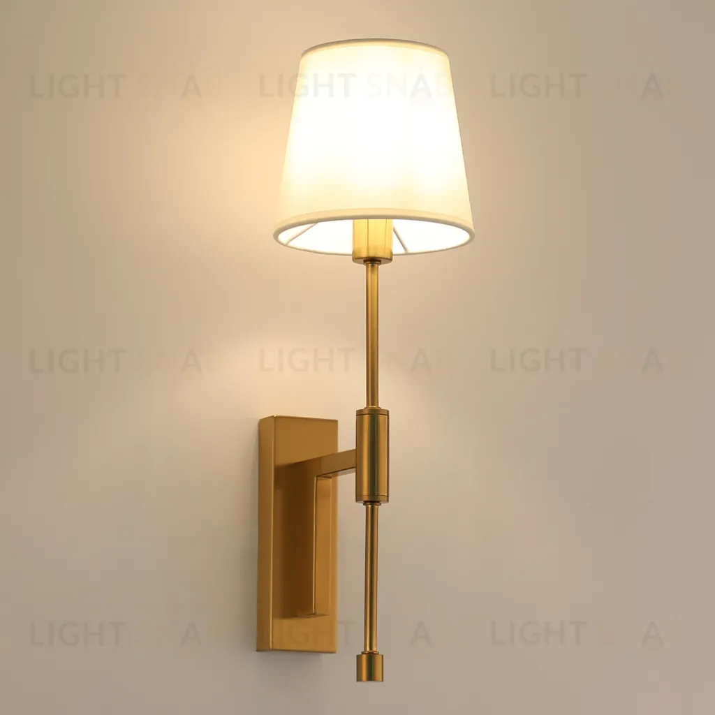 Бра с тканевым абажуром латунь E14 47см Zortes VIKKI ZRS.19004.1 ZRS.19004.1