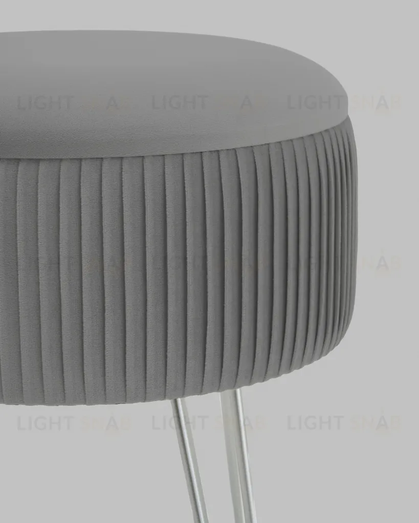 Пуф Астор серебристый серебряные ножки УТ000041380