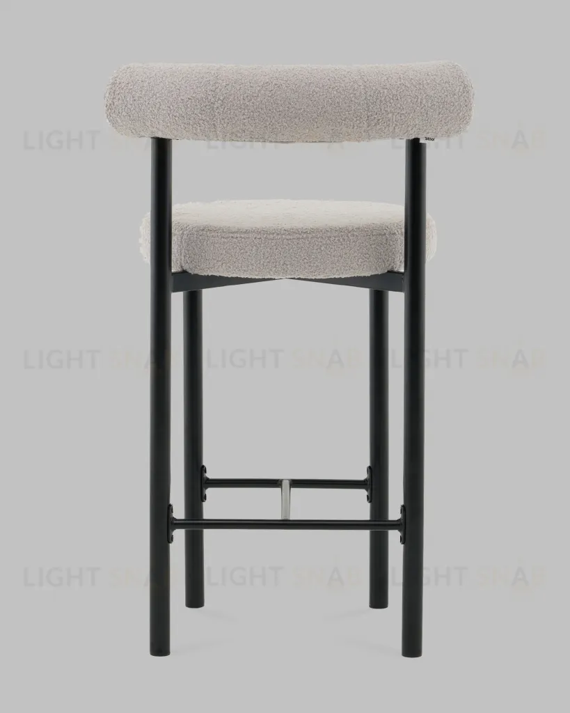 Стул полубарный Флорео букле светло-серый УТ000041332