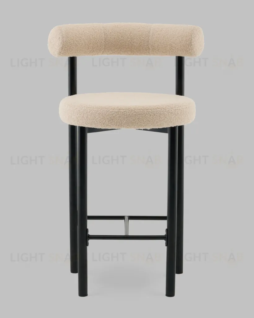 Стул полубарный Флорео букле бежевый УТ000041333