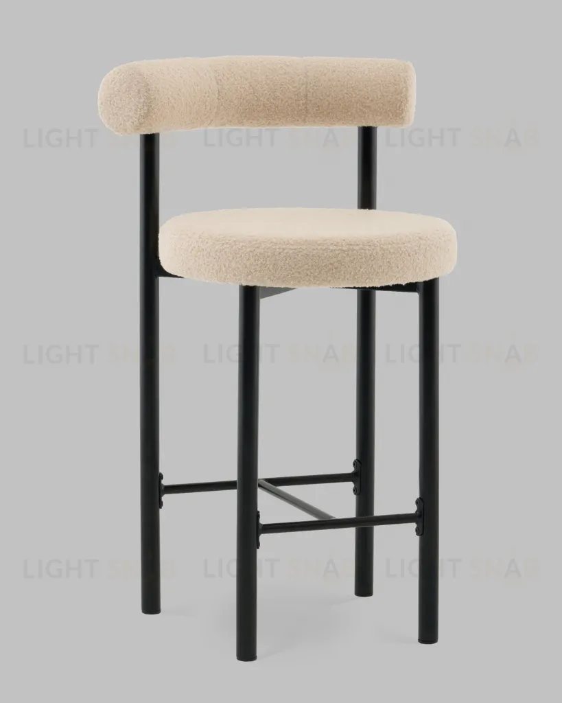 Стул полубарный Флорео букле бежевый УТ000041333