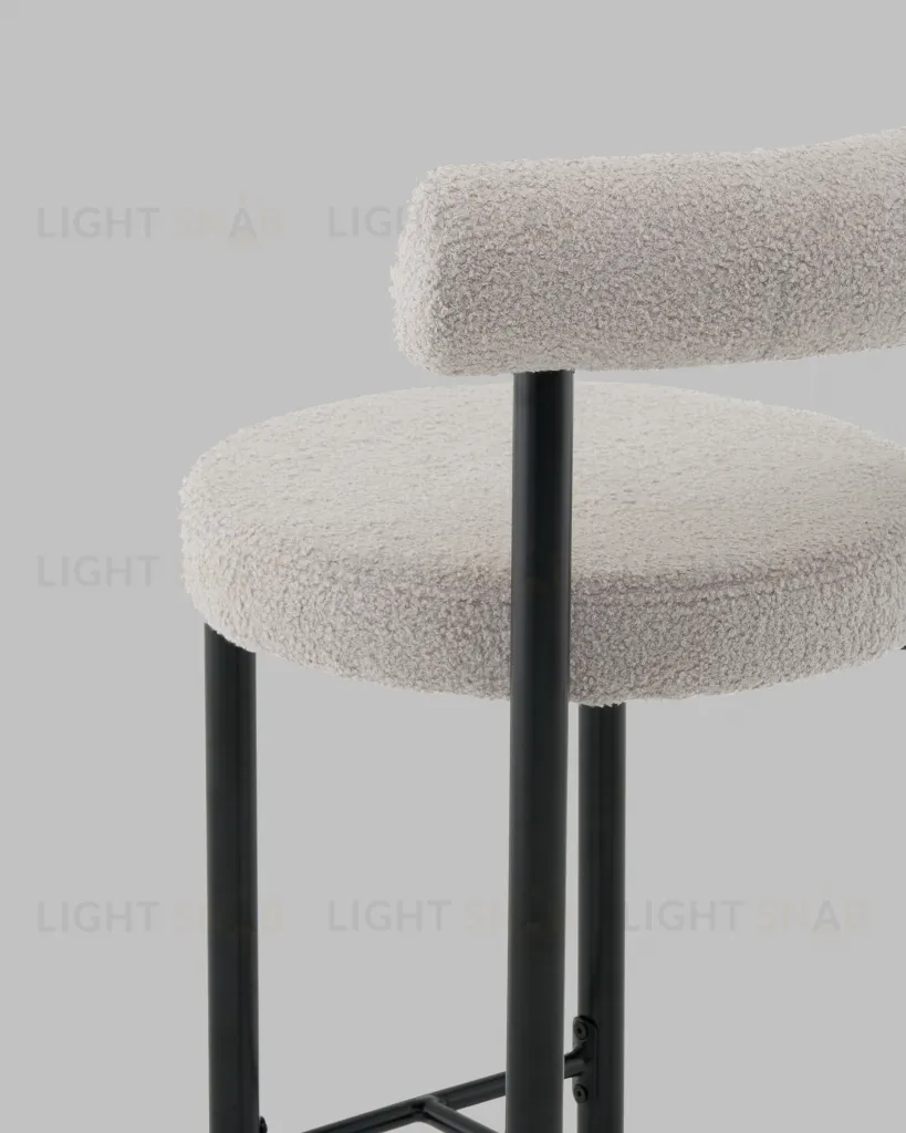 Стул полубарный Флорео букле светло-серый УТ000041332