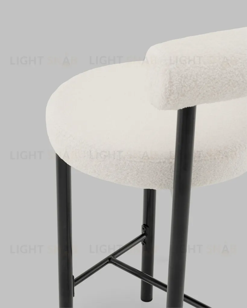Стул полубарный Флорео букле молочный УТ000041334