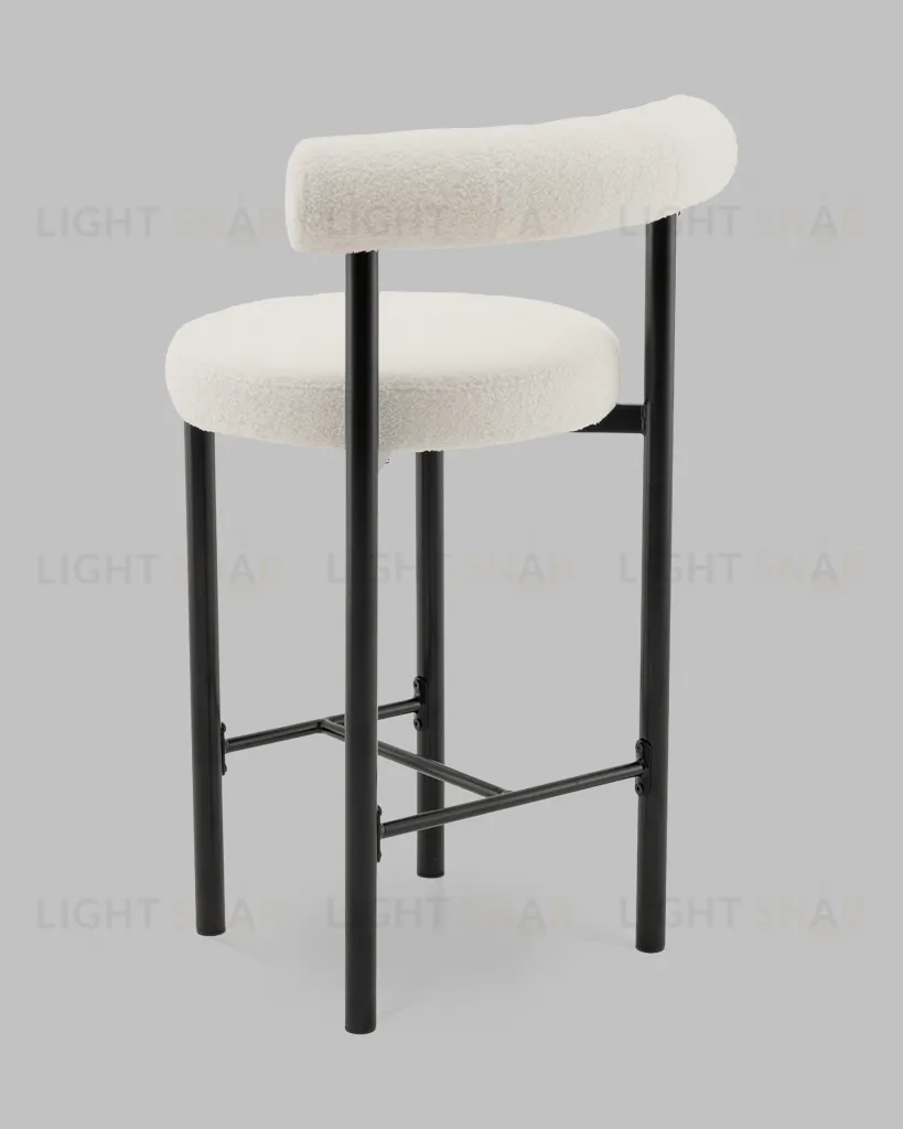 Стул полубарный Флорео букле молочный УТ000041334