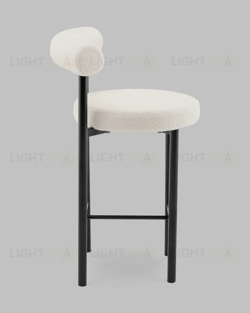 Стул полубарный Флорео букле молочный УТ000041334