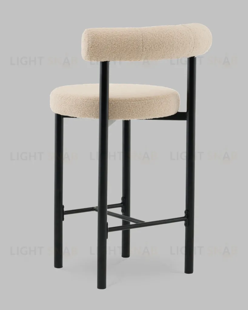 Стул полубарный Флорео букле бежевый УТ000041333