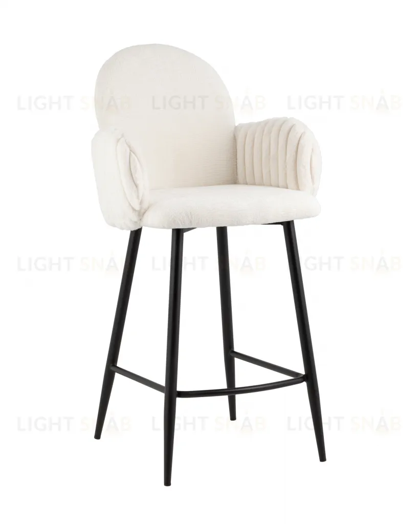 Стул полубарный Wave Stripes букле белый УТ000039363