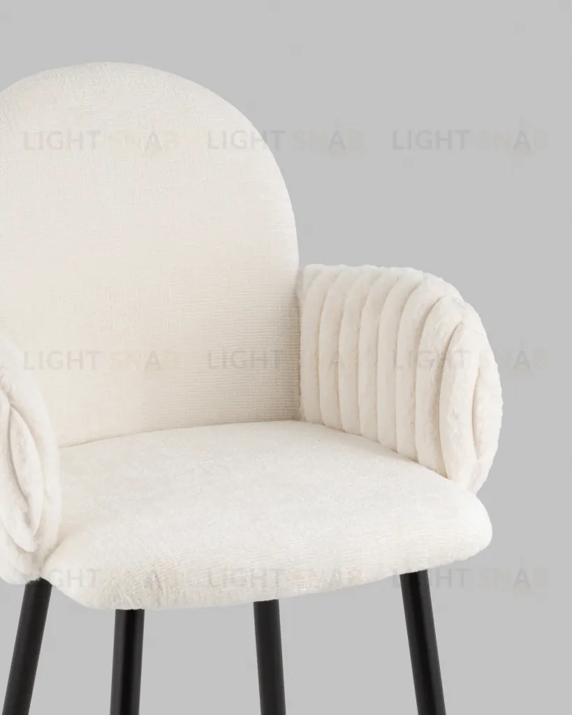 Стул полубарный Wave Stripes букле белый УТ000039363