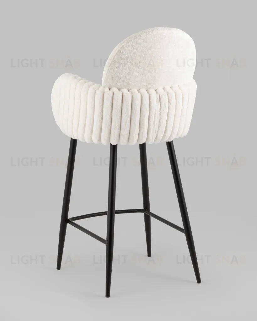 Стул полубарный Wave Stripes букле белый УТ000039363