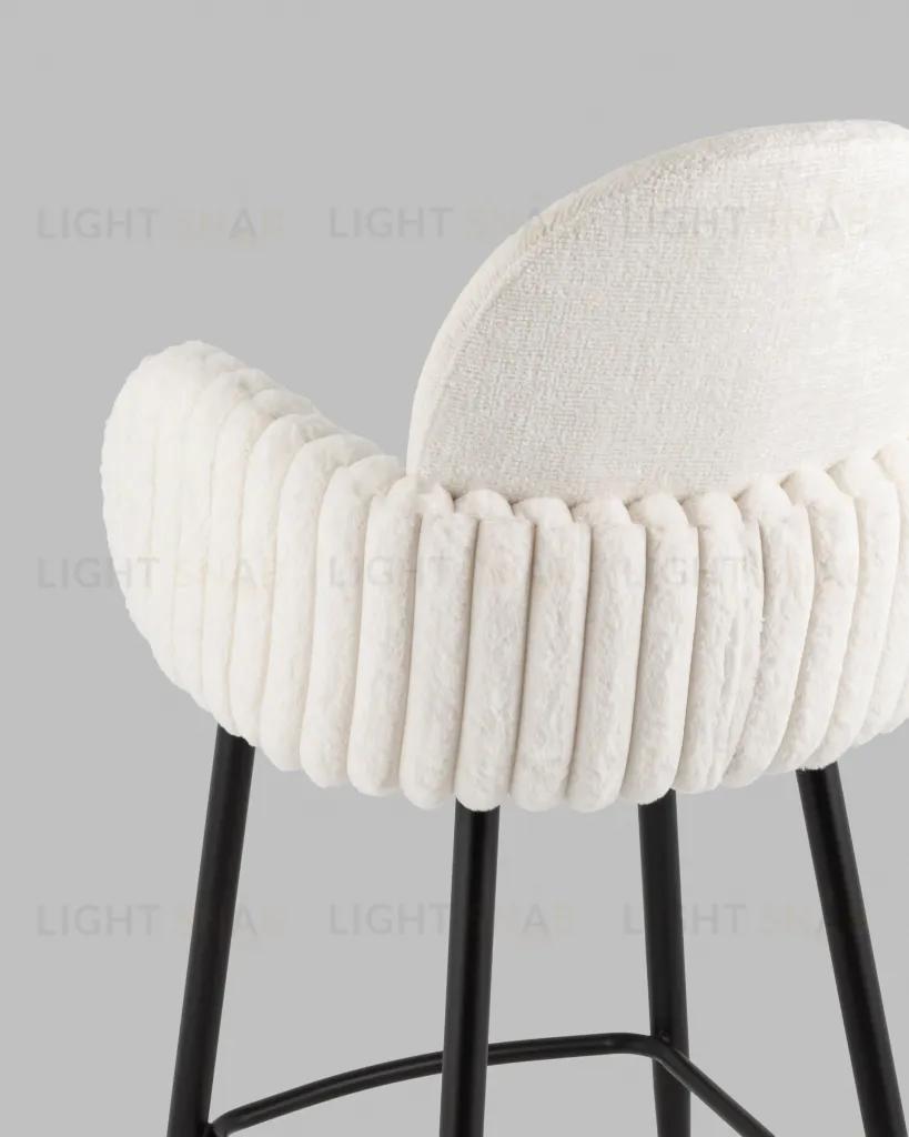 Стул полубарный Wave Stripes букле белый УТ000039363
