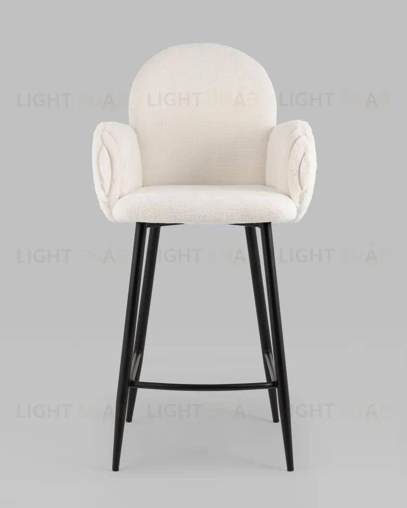 Стул полубарный Wave Stripes букле белый УТ000039363