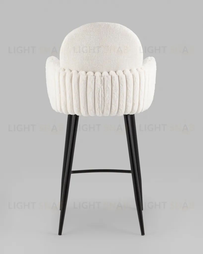 Стул полубарный Wave Stripes букле белый УТ000039363