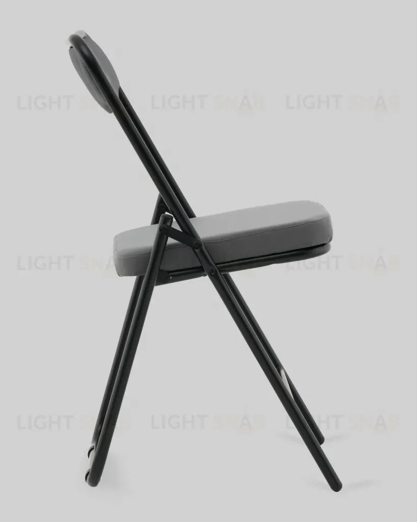 Стул складной Джонни велюр велютто темно-серый каркас черный матовый УТ000041387