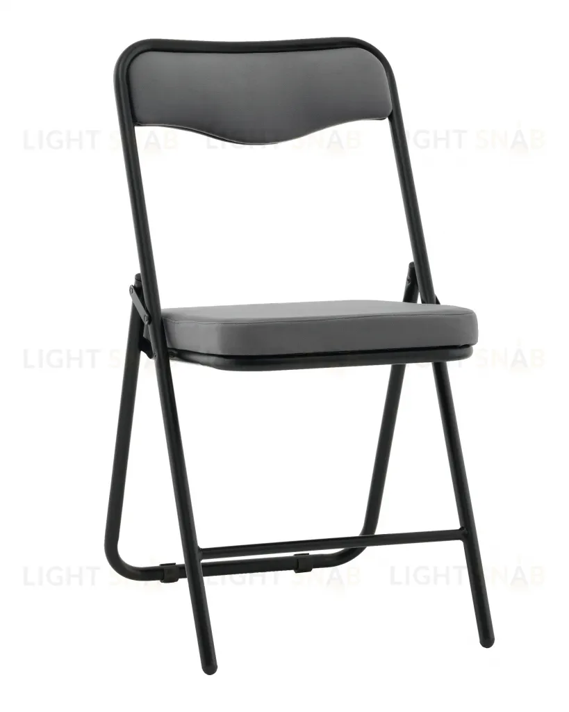 Стул складной Джонни велюр велютто темно-серый каркас черный матовый УТ000041387