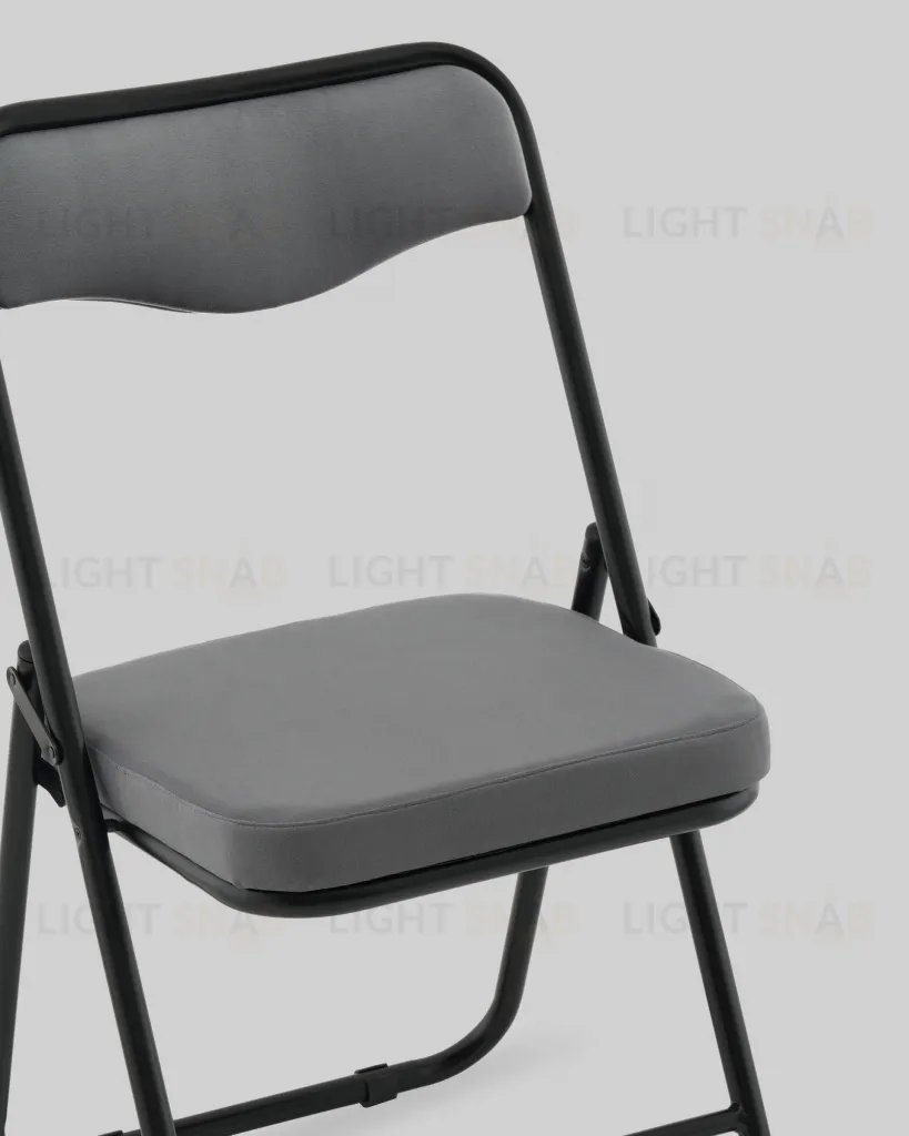 Стул складной Джонни велюр велютто темно-серый каркас черный матовый УТ000041387