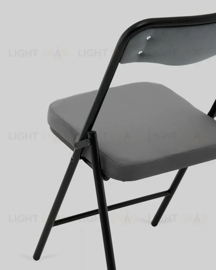 Стул складной Джонни велюр велютто темно-серый каркас черный матовый УТ000041387