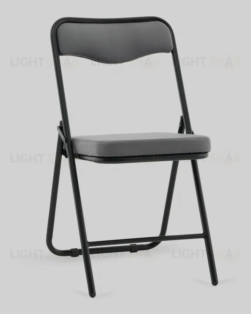 Стул складной Джонни велюр велютто темно-серый каркас черный матовый УТ000041387
