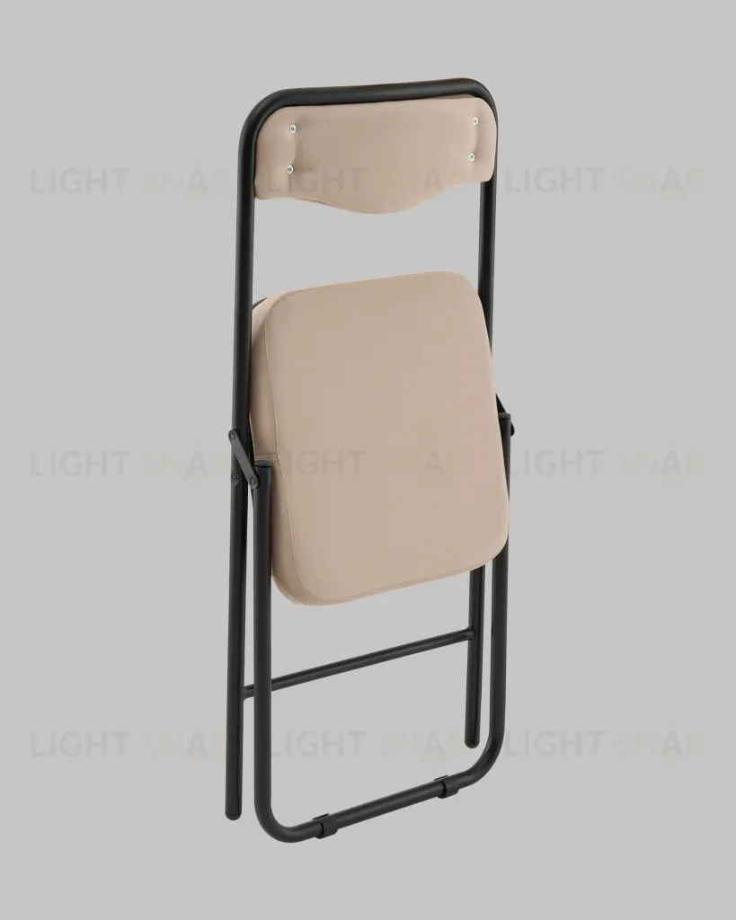 Стул складной Джонни велюр велютто бежевый каркас черный матовый УТ000041388