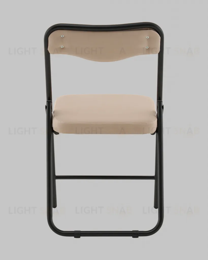 Стул складной Джонни велюр велютто бежевый каркас черный матовый УТ000041388
