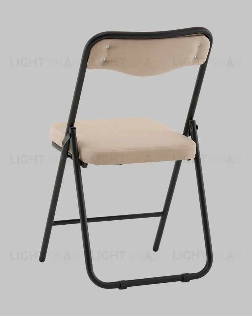 Стул складной Джонни велюр велютто бежевый каркас черный матовый УТ000041388