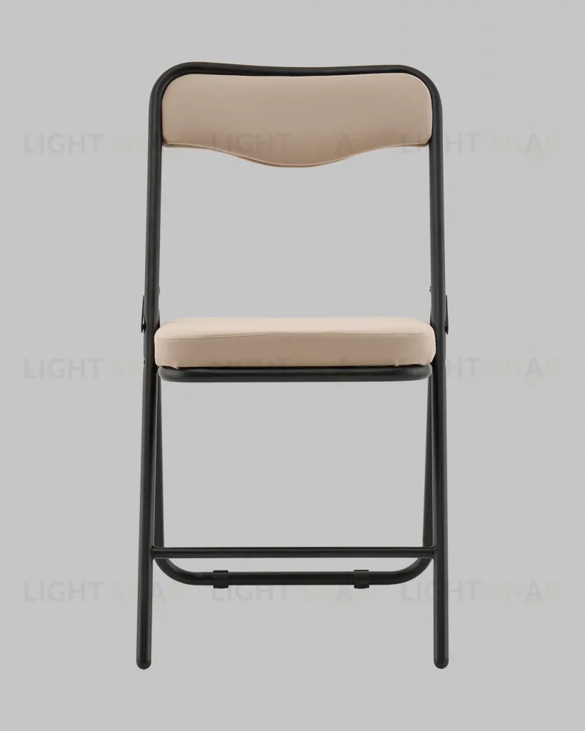 Стул складной Джонни велюр велютто бежевый каркас черный матовый УТ000041388