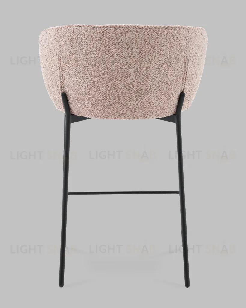 Стул полубарный Тисдейл букле розово-персиковый УТ000041694