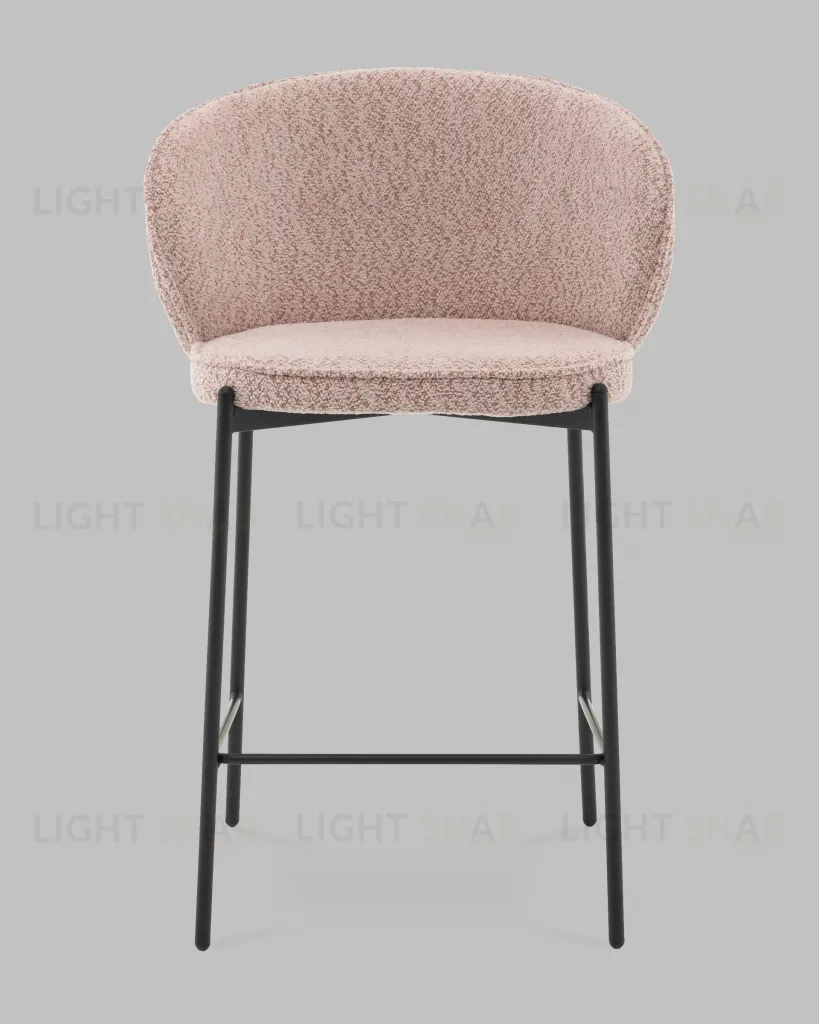 Стул полубарный Тисдейл букле розово-персиковый УТ000041694