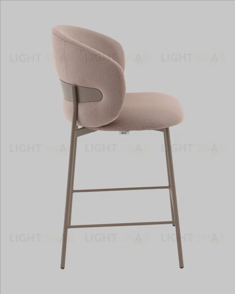 Стул полубарный Блейз велюр бежевый, каркас бежево-серый УТ000041394