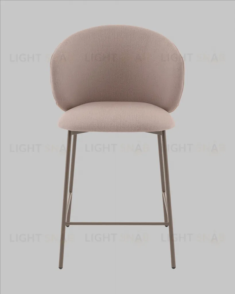 Стул полубарный Блейз велюр бежевый, каркас бежево-серый УТ000041394
