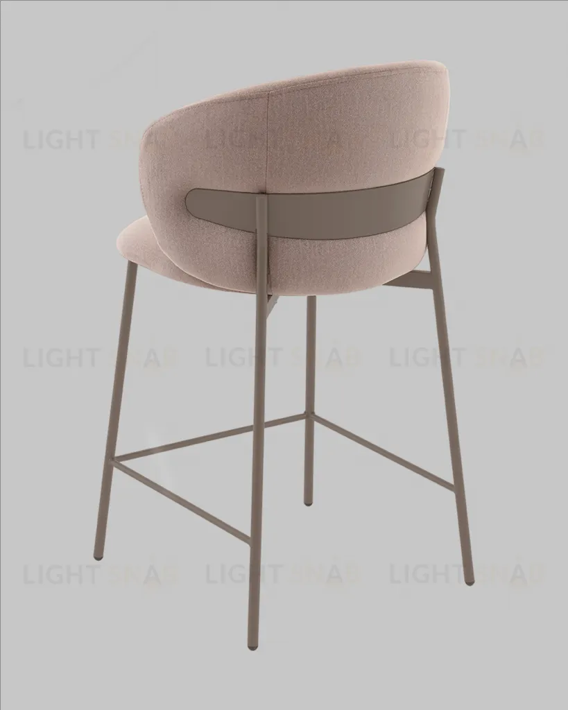 Стул полубарный Блейз велюр бежевый, каркас бежево-серый УТ000041394